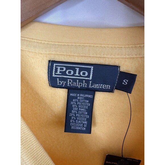 $125 Polo RALPH LAUREN Womens SMALL Sweatshirt Magic FLEECE yellow Sweater NWT - Picture 2 of 7